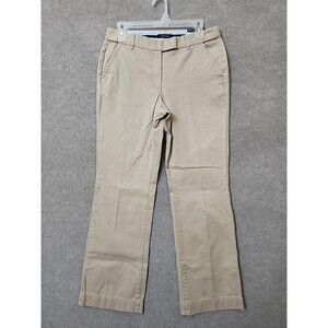 Lands End Bootcut Heritage Chino Pants Womens 6 Light Khaki 100% Cotton NEW